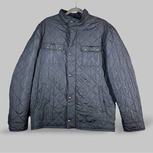Gap Men's Water Resistant Fisherman Quilted Navy Blue Barn Chore Jacket Size MEA